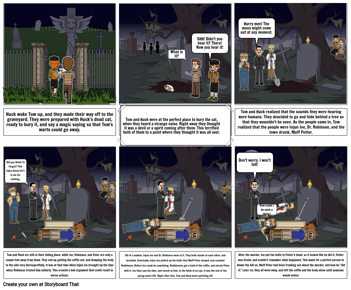 Tom Sawyer Graveyard Storyboard by f1e6e971