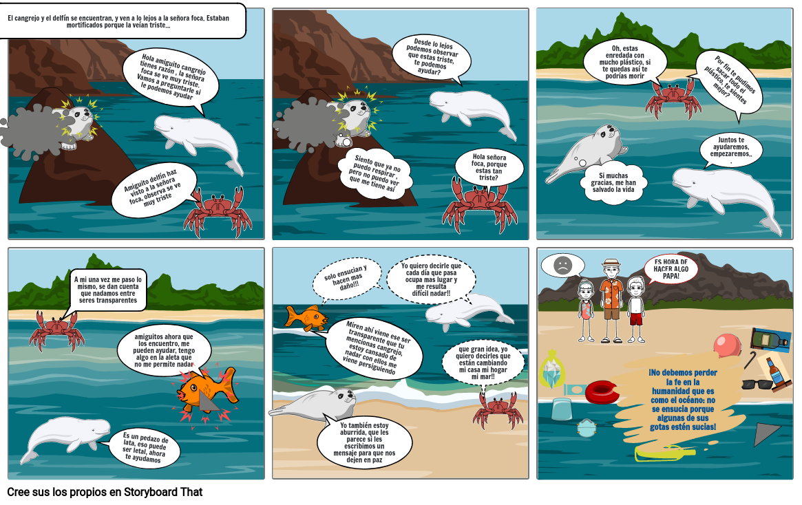 Contaminacion De La Playa Storyboard By F221a9ad 3226