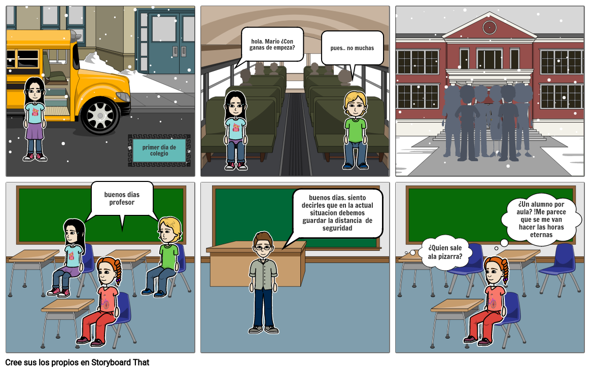 Primer dia de colegio Storyboard by f27c6411