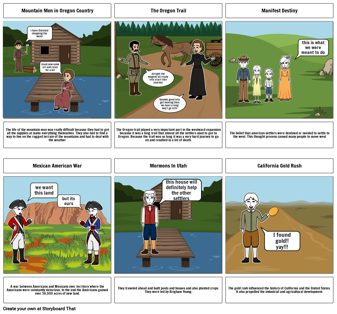 westward expansion Storyboard by f2858ac2