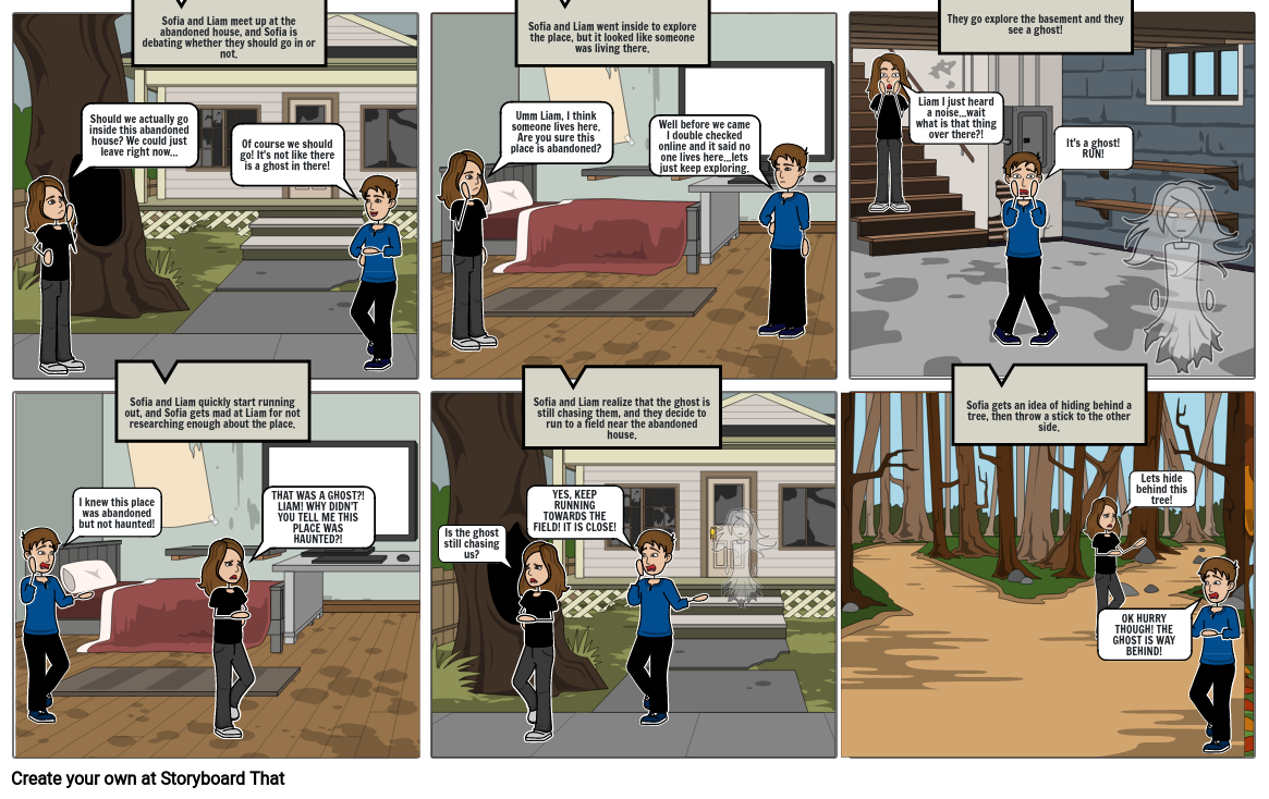 The Chasing Ghost Storyboard by f2ec9c91