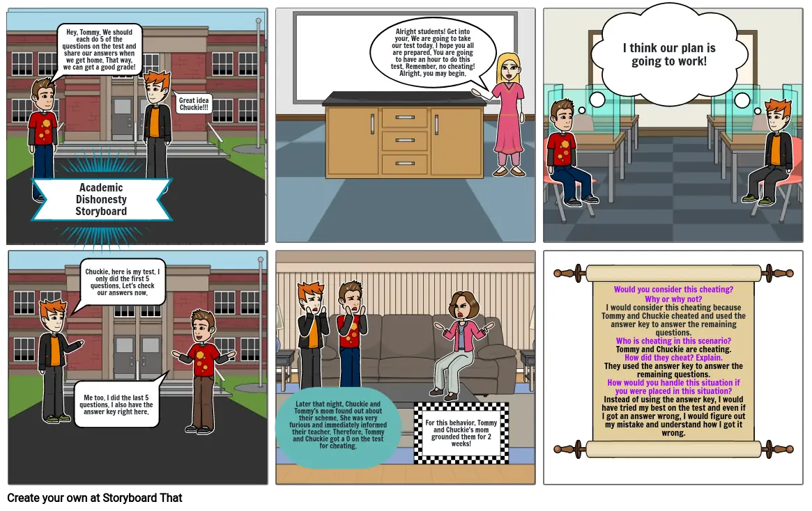 Academic Dishonesty Storyboard