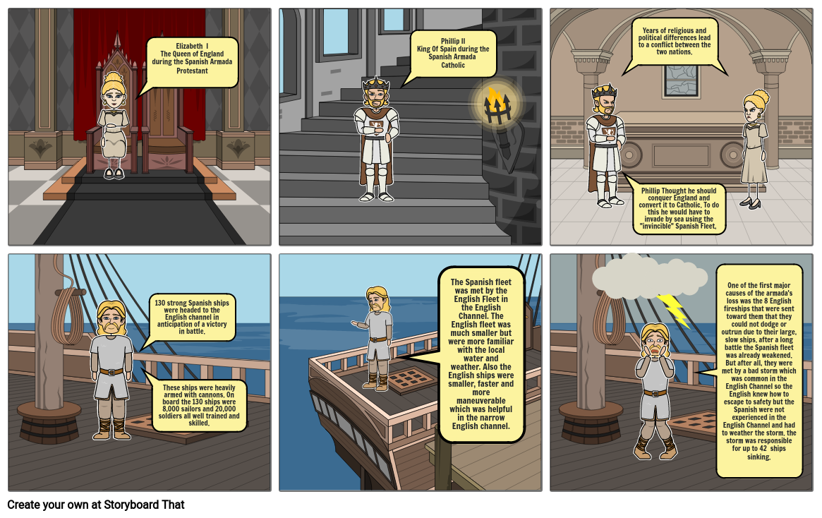 Spanish Armada Storyboard by f3041af0