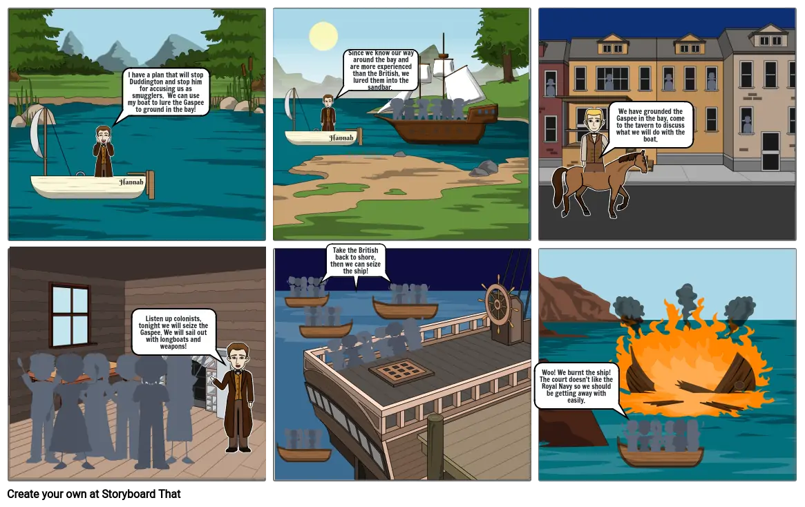 Gaspee Affair Storyboard