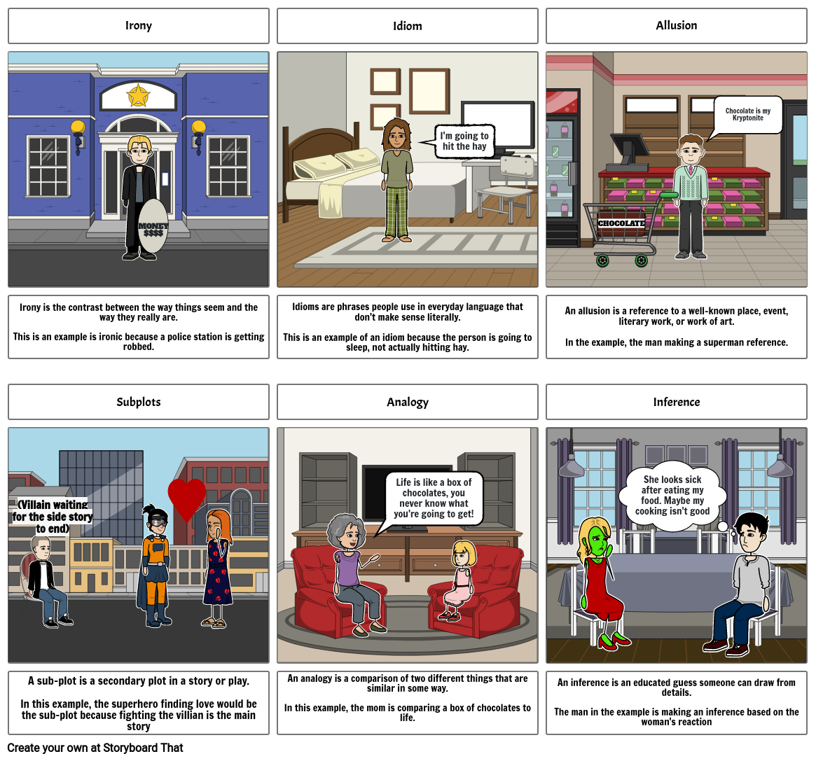 Figurative Language Storyboard Storyboard By F3b9e4f1 1109