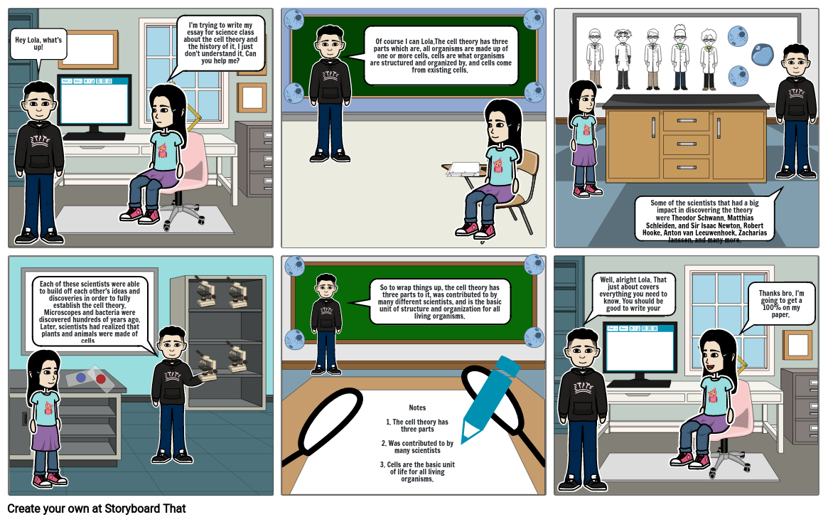 Cell Theory - Storyboard