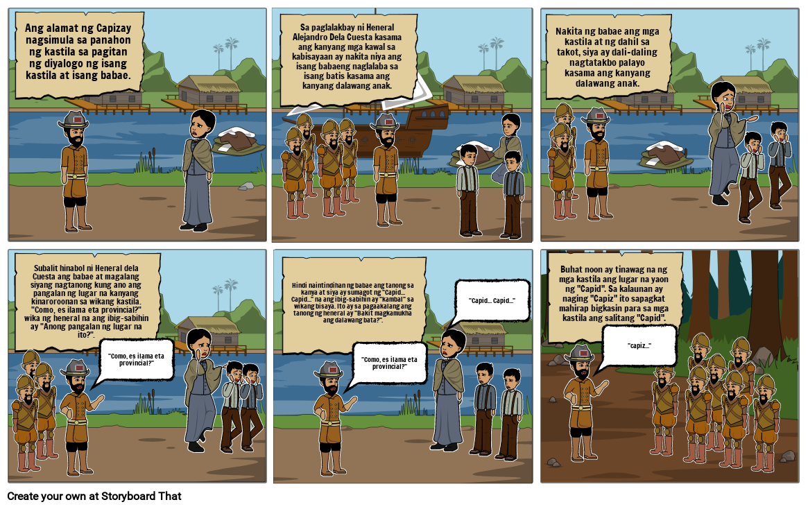 ALAMAT NG CAPIZ Storyboard by f4094b97