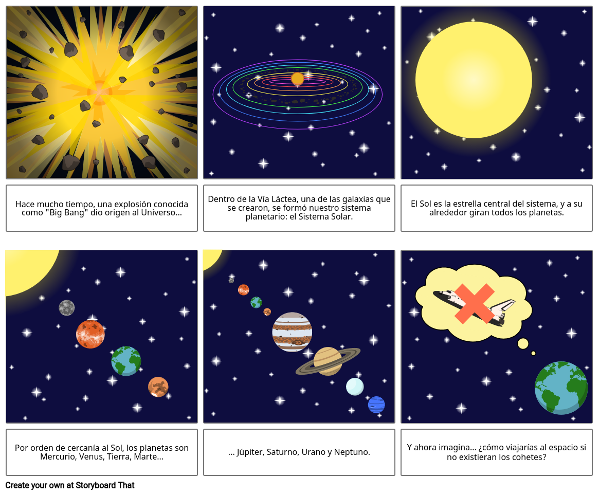 El Sistema Solar Storyboard by f469d5fd
