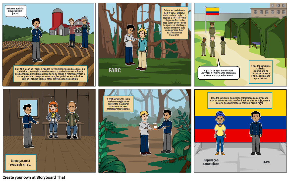 História em quadrinhos - FARC