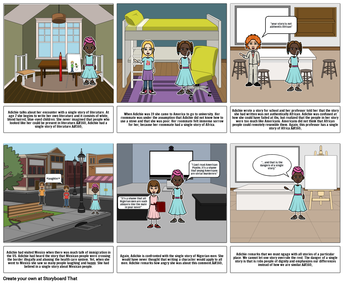 The Danger Of A Single Story Storyboard By F49fedf2