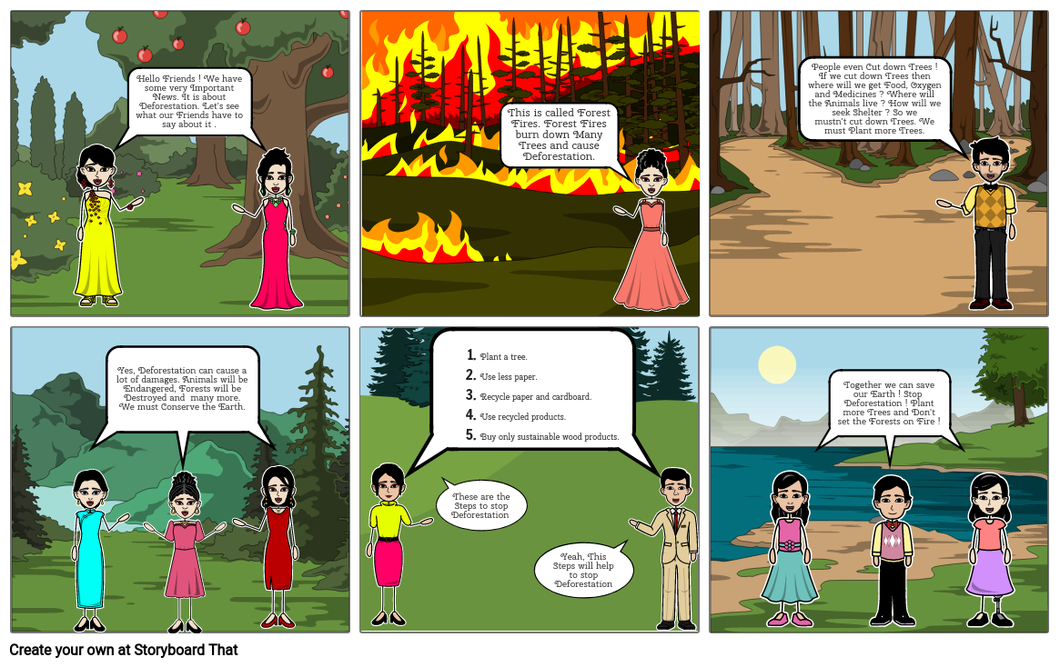 Deforestation Story Storyboard by f4c8659a