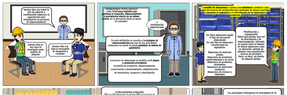primer dia en el almacén Storyboard por f50ca039