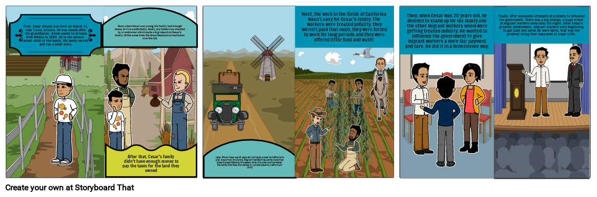 Cesar Chavez Storyboard por f5294504