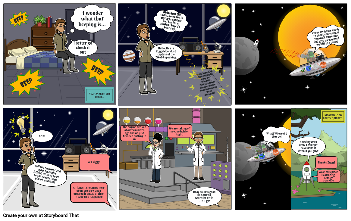 Comic book making for language class storyboard
