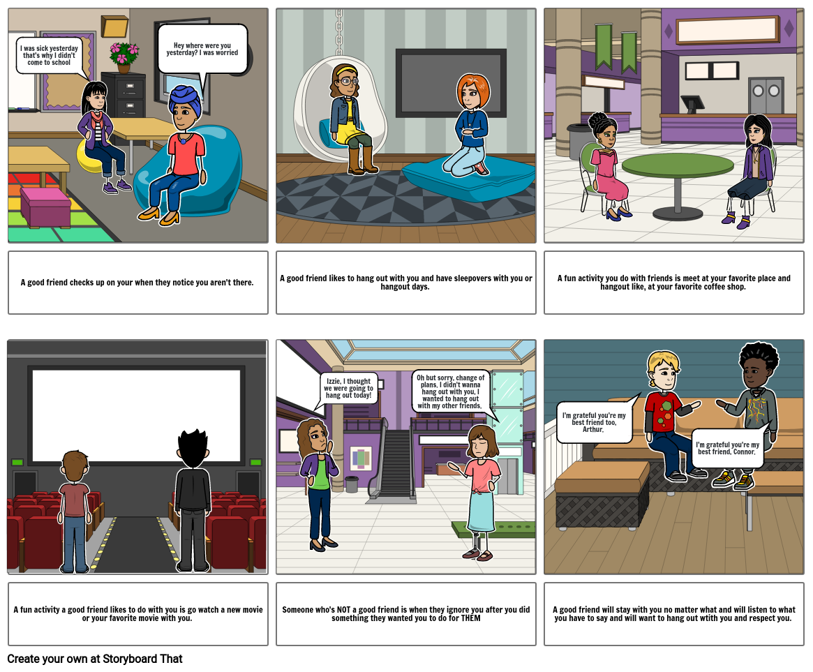 Friendship project Storyboard by f555829e