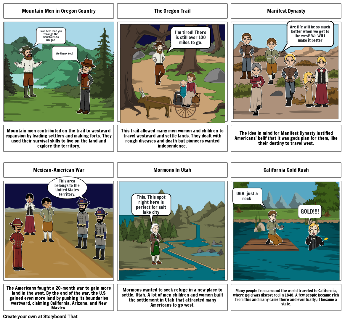 westward expansion Storyboard by f55d7393