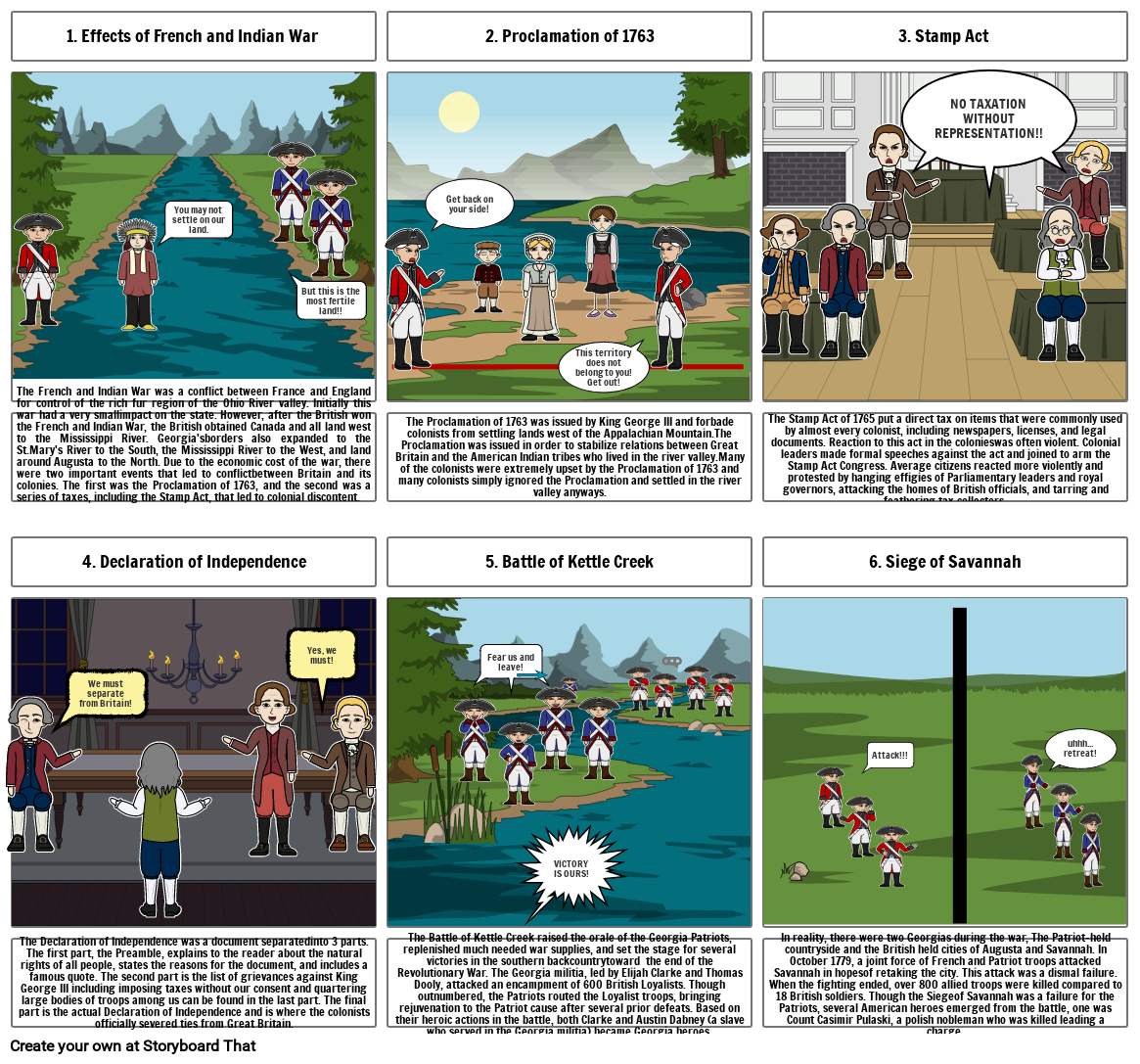 American Revoultions Storyboard by f589285a