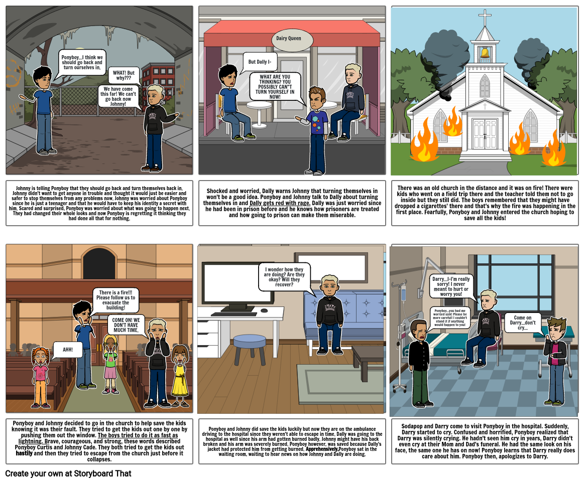 The Outsiders Storyboard