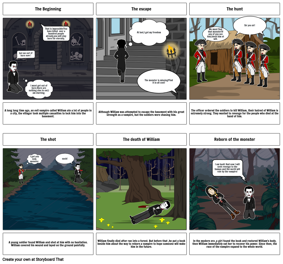 The vampire is back Storyboard by f5d42ea8