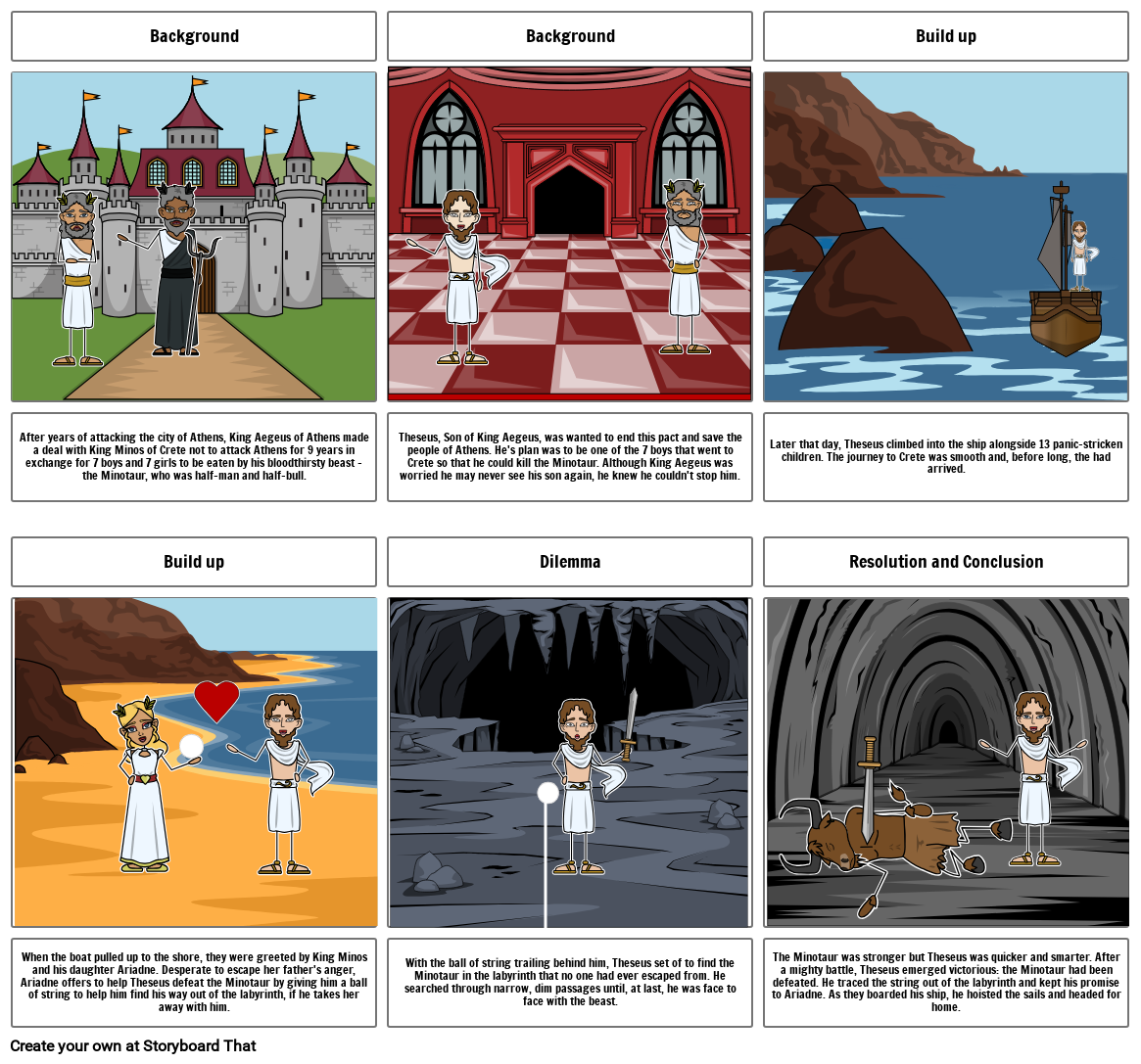 Theseus and the Minotaur Y5 Storyboard by f628c884