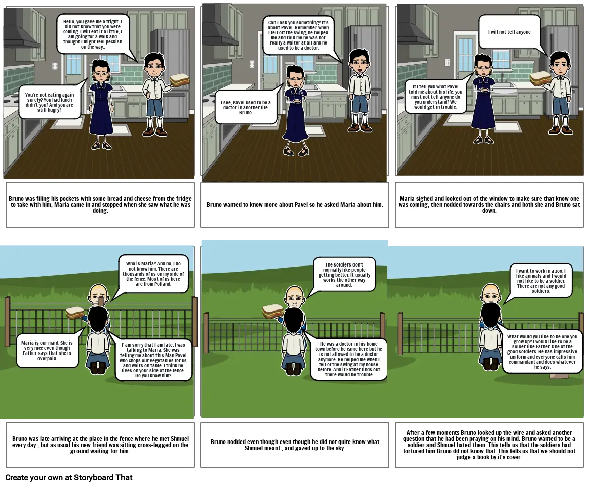 The Boy In The Striped Pajamas Chapter 13 Storyboard the-boy-in-the-striped-pajamas-chapter-13-storyboard