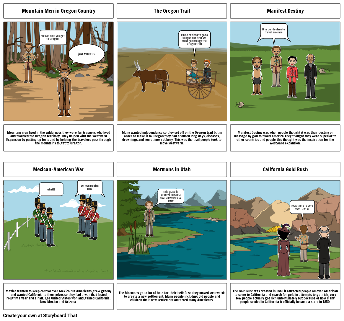 Westward Expansion Powerpoint Storyboard by f695c095