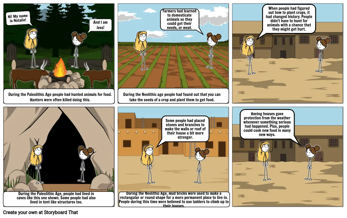 Paleolithic Age compared to Neolithic Age