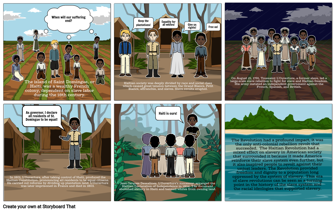 Haitian Revolution Graphic Novel Storyboard por f6a2e657