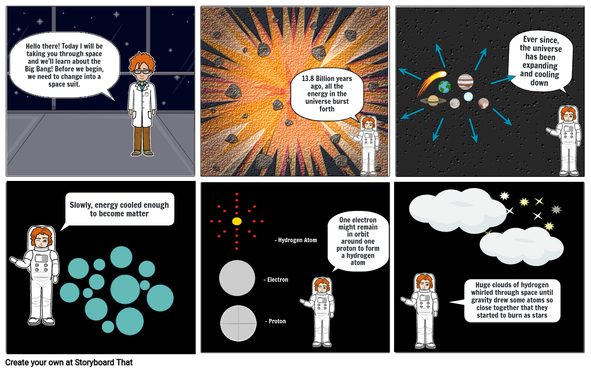 big bang comic strip Storyboard by f6a4aa8c