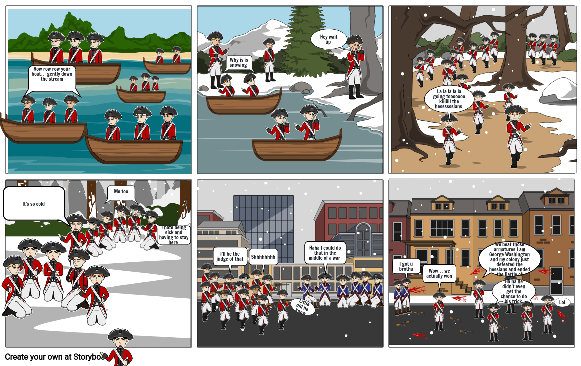 Battle of Trenton events Storyboard by f6cc4234