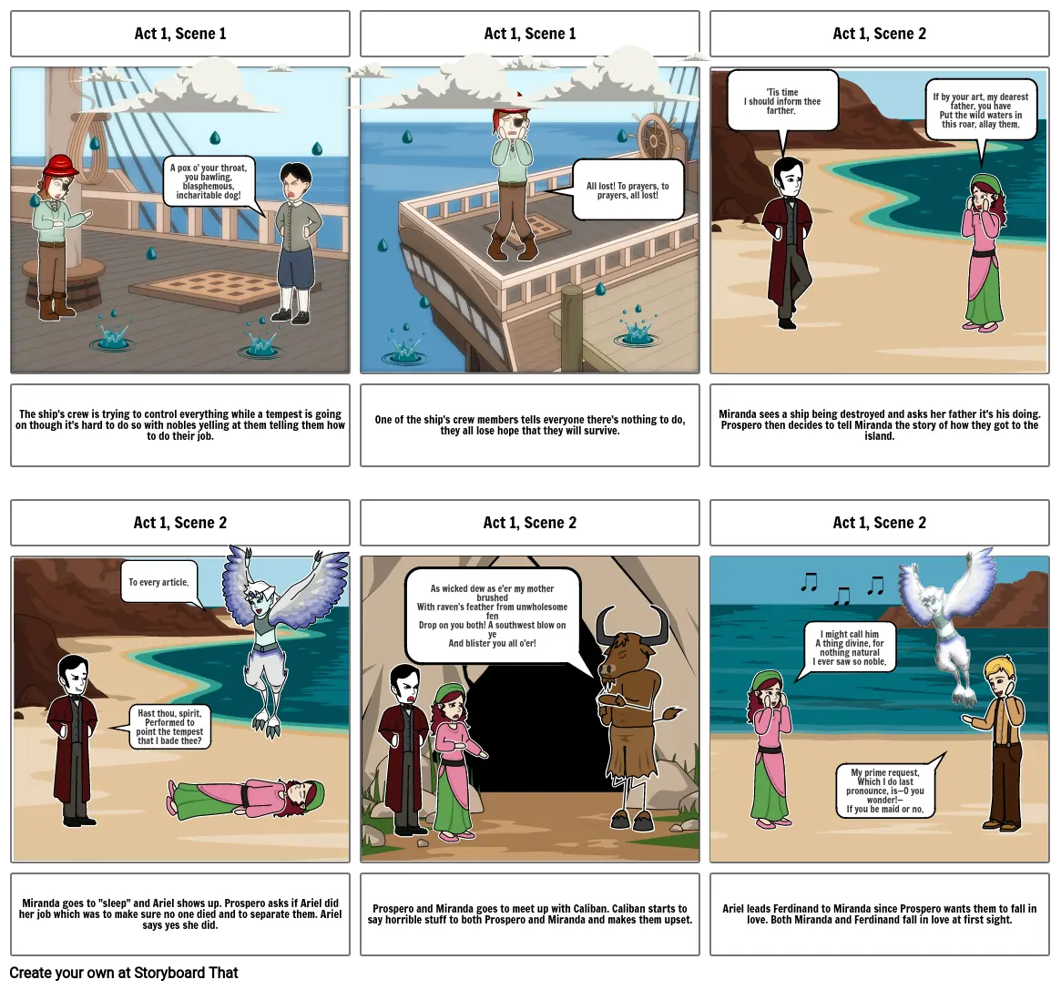 The Tempest Storyboard Storyboard por f6f31d23