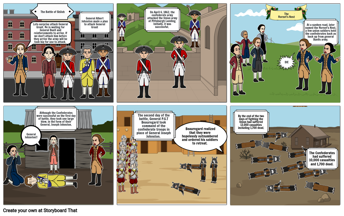 Battle of Shiloh Storyboard por f788fd7e