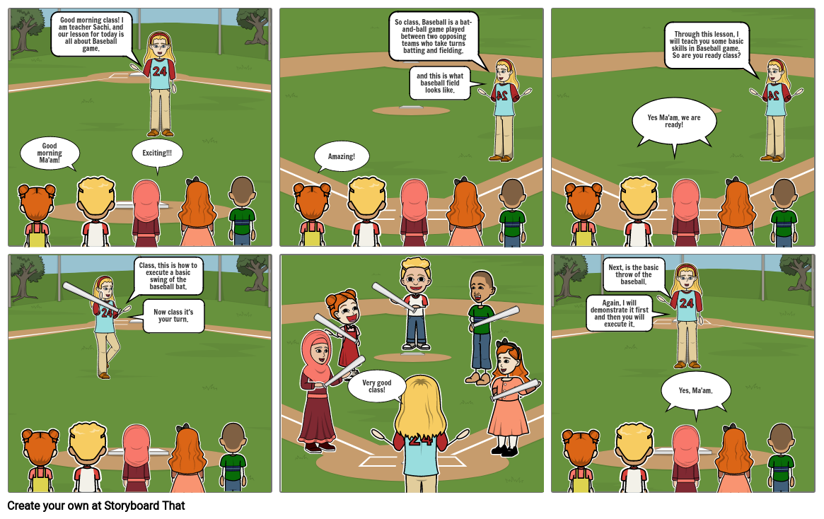 Baseball Game Storyboard by f78b503c