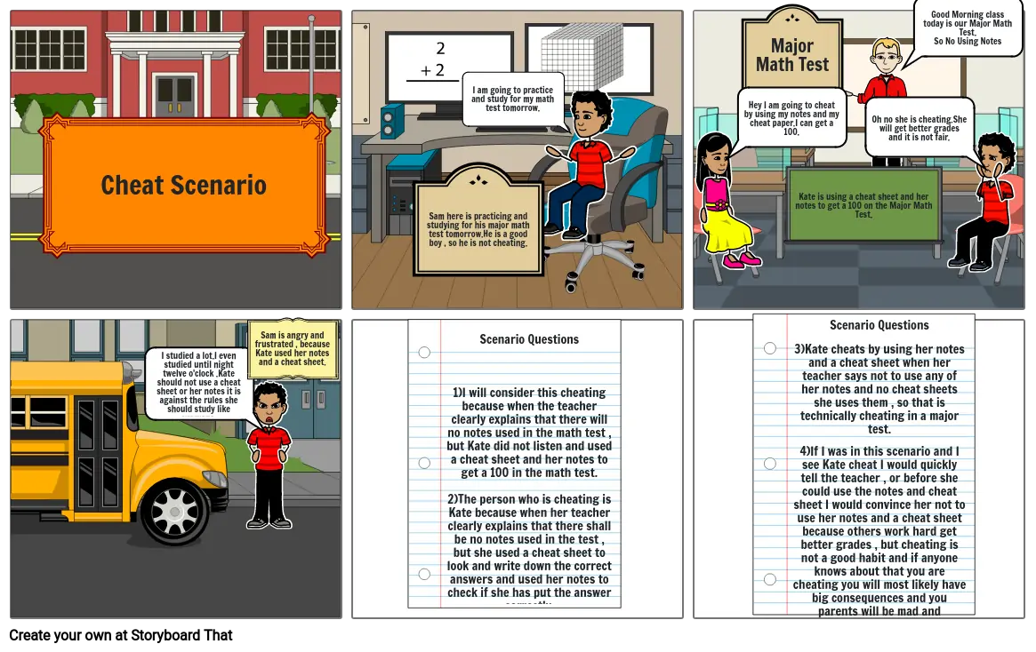 Academic Dishonesty Story Board