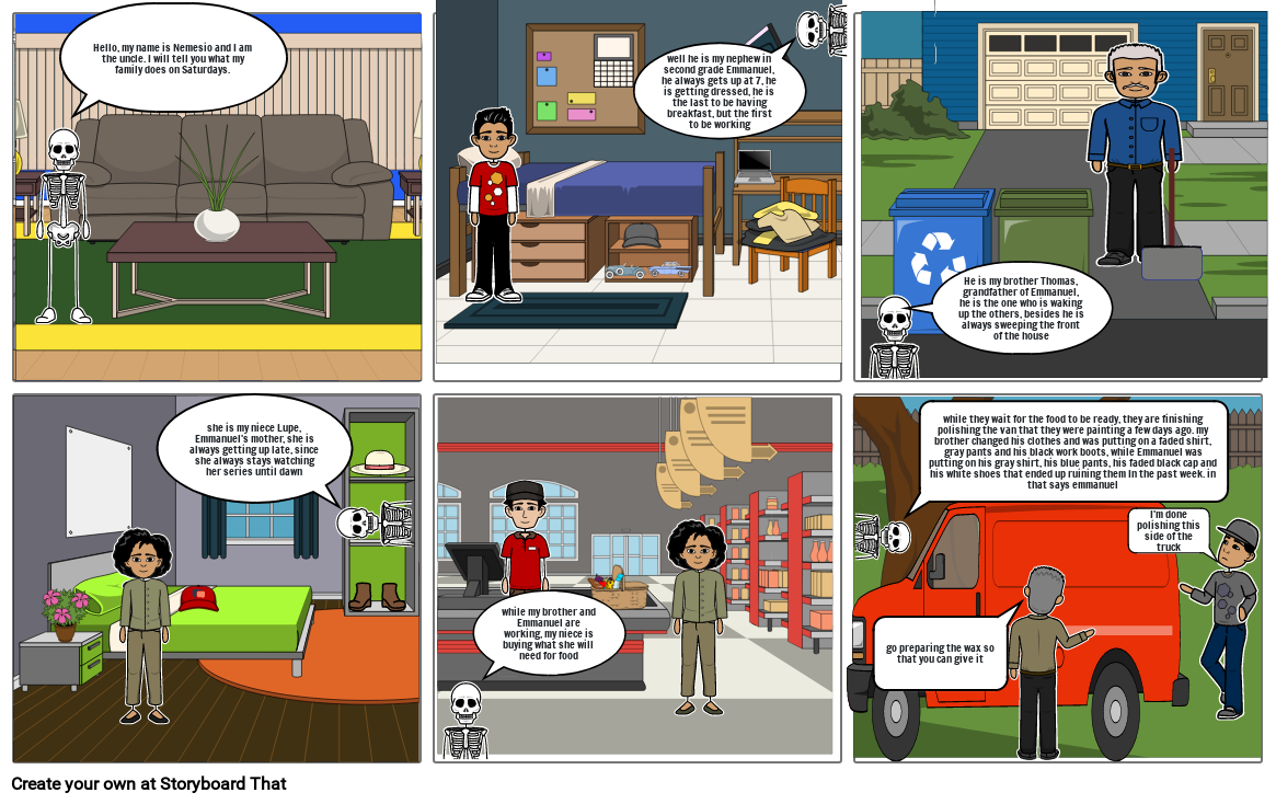 nemesio's family daily routine Storyboard por f7d5054b