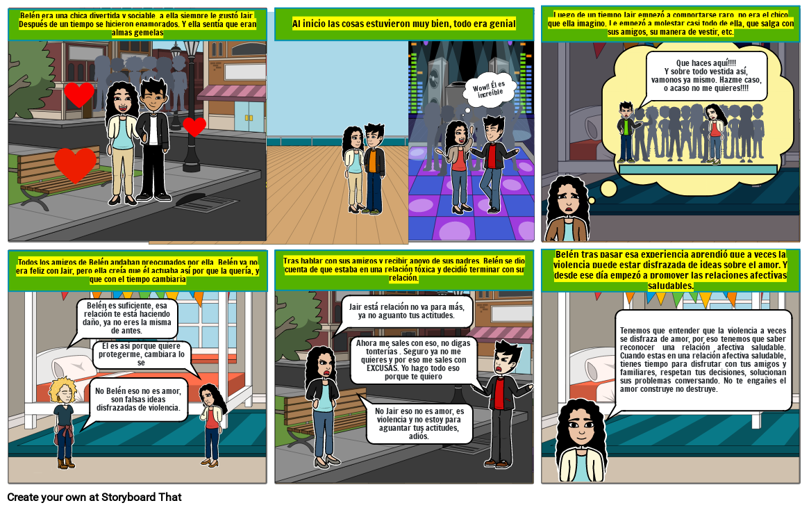 Promovemos Relaciones Afectivas Saludables Storyboard 3332