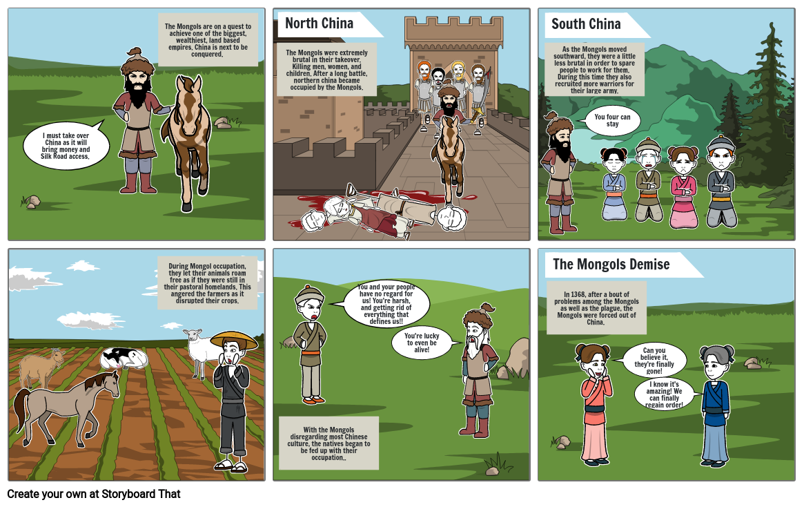 The Mongols and China Storyboard by f842cdec