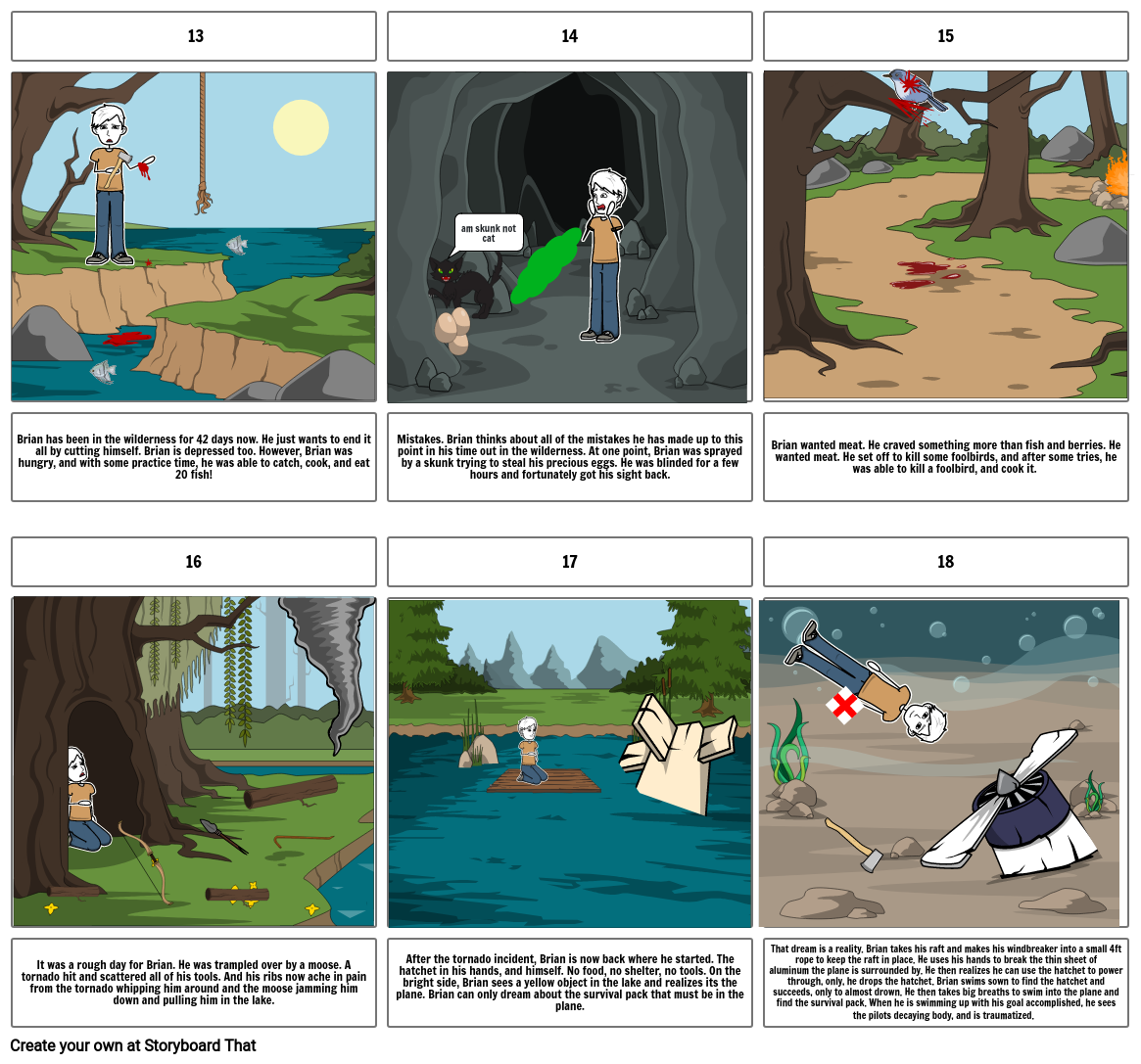 hatchet Storyboard by f87175a9