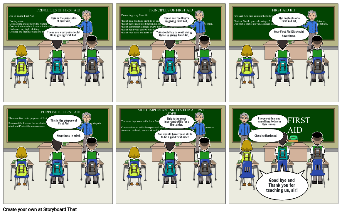 MAPEH First Aider 2 Storyboard by f891a705