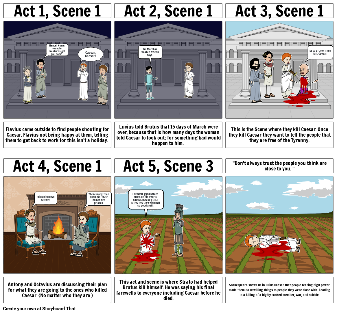 Julius Caesar Storyboard by f89cbea6