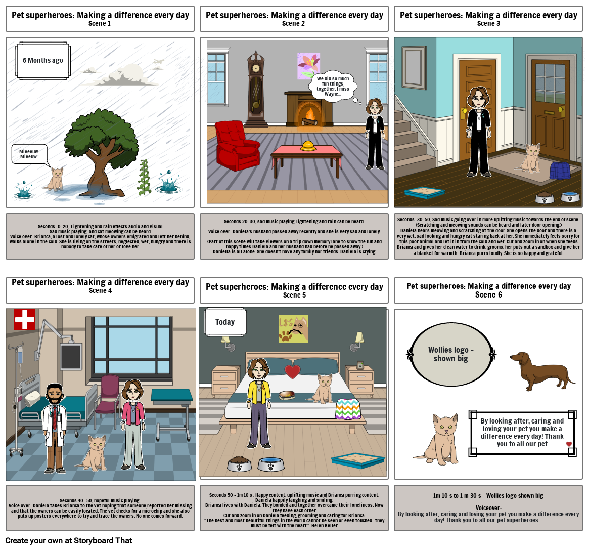 Pet hero- Saving one pet at a time Storyboard by f8ecbfd3