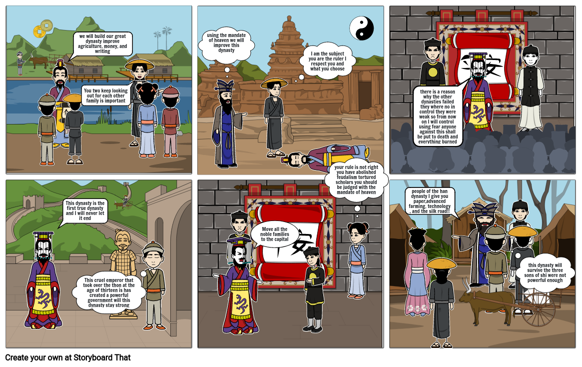 Chinese Dynasties Comic Project Storyboard by f90524fc