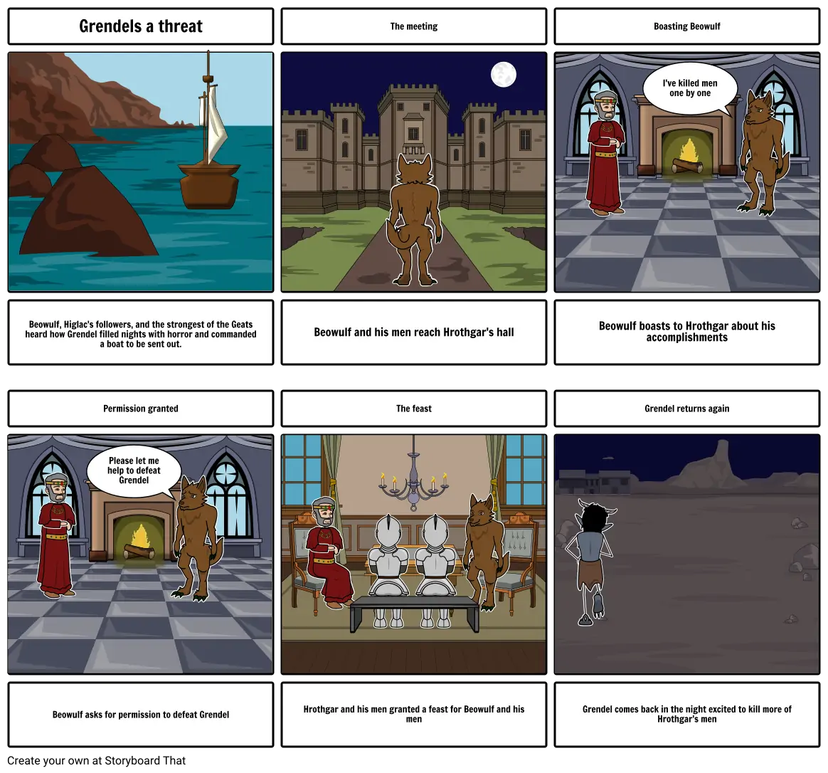 Beowulf storyboard 2- Dianisse