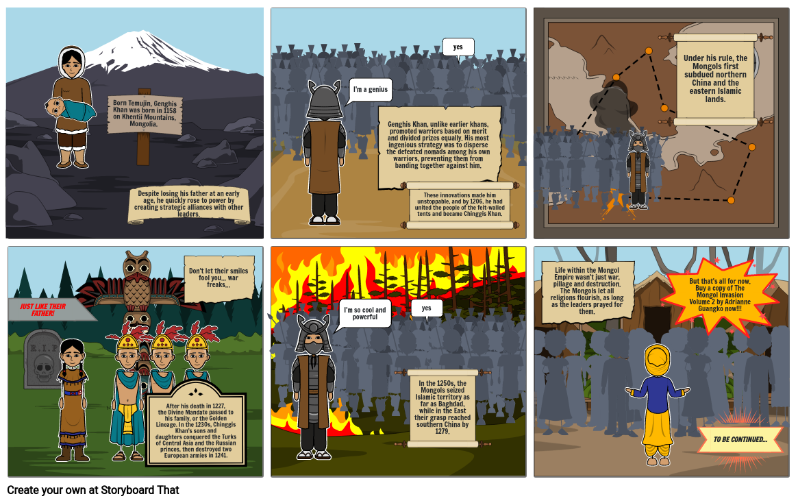 Mongol Invasion Storyboard by f998fd37