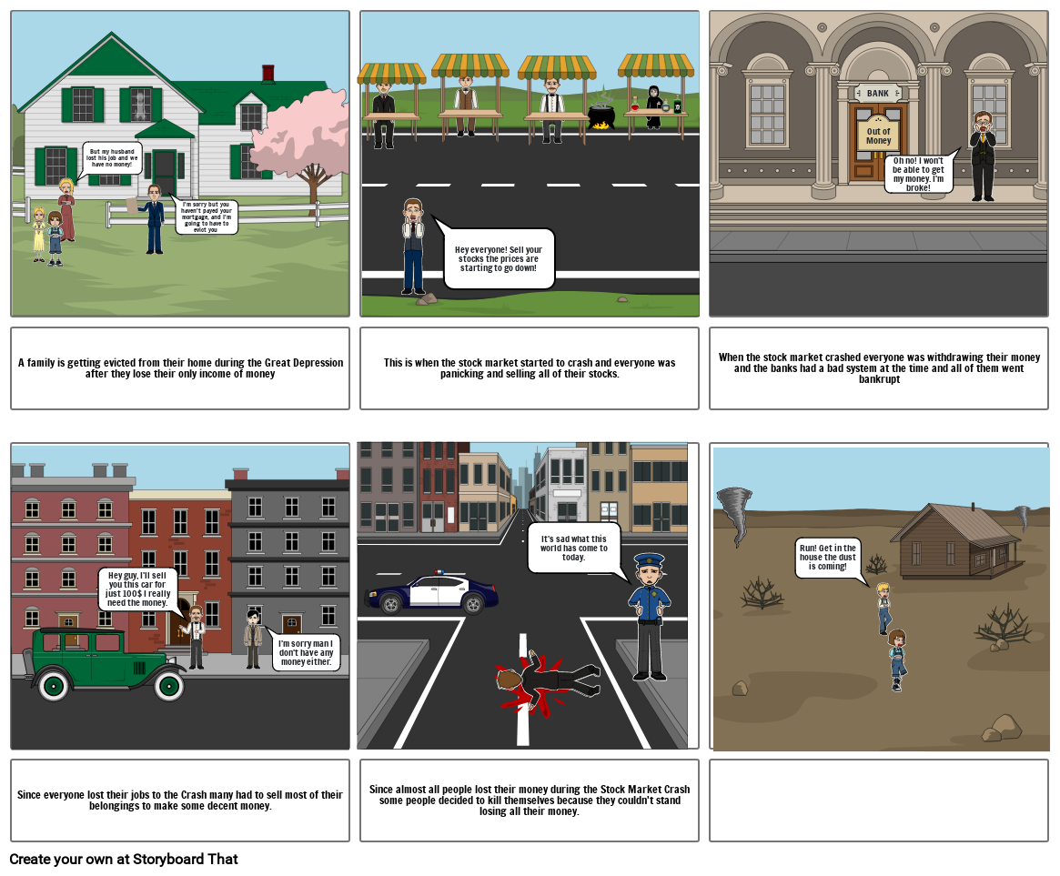 Great Depression Storyboard By F9ef54b4