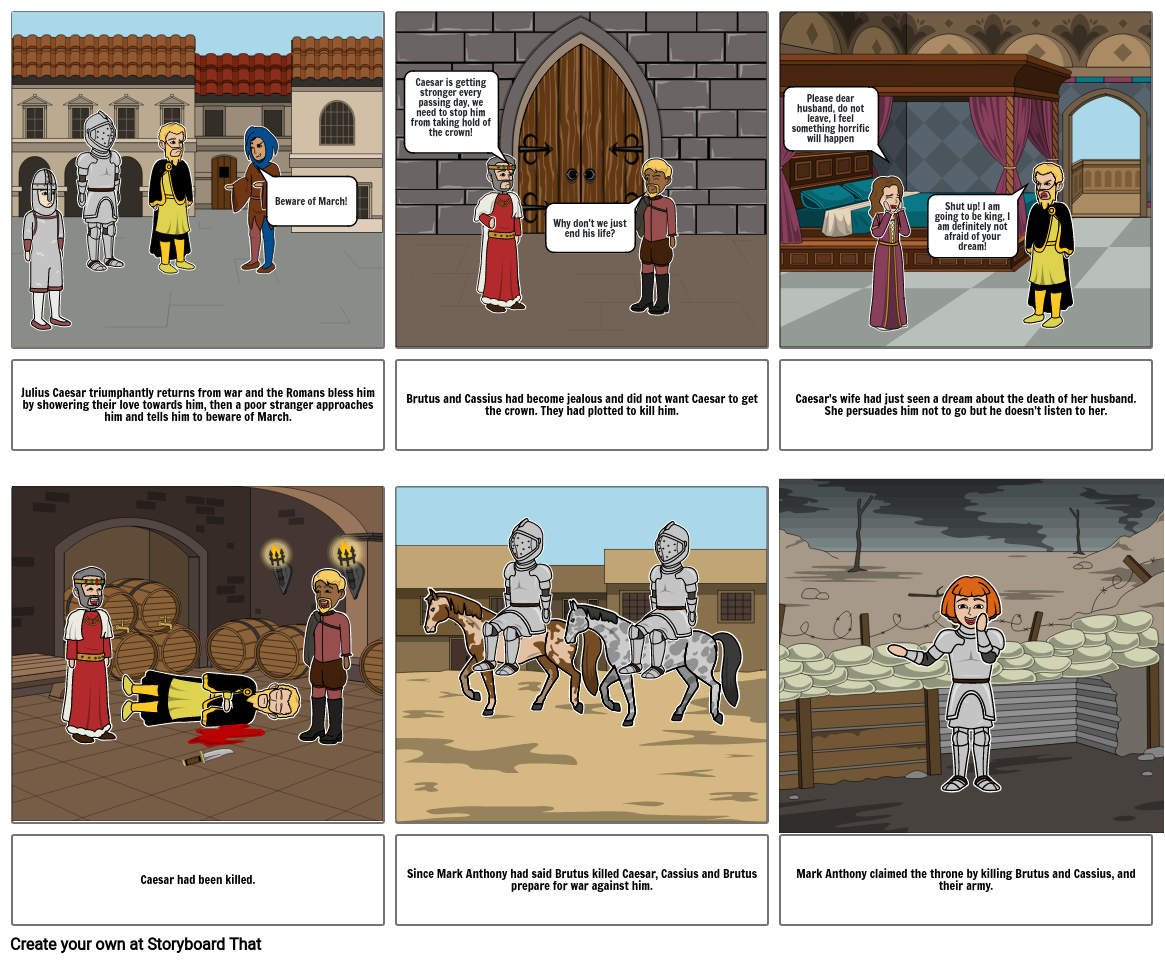 Julius Caesar's Death Storyboard by fa22969d