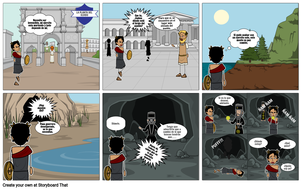 Historieta Mitológica Storyboard By Fa3113f6