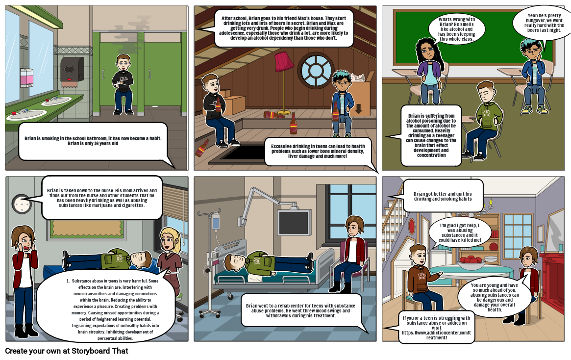 Substance Abuse Challenge Project Storyboard by fa602b1e