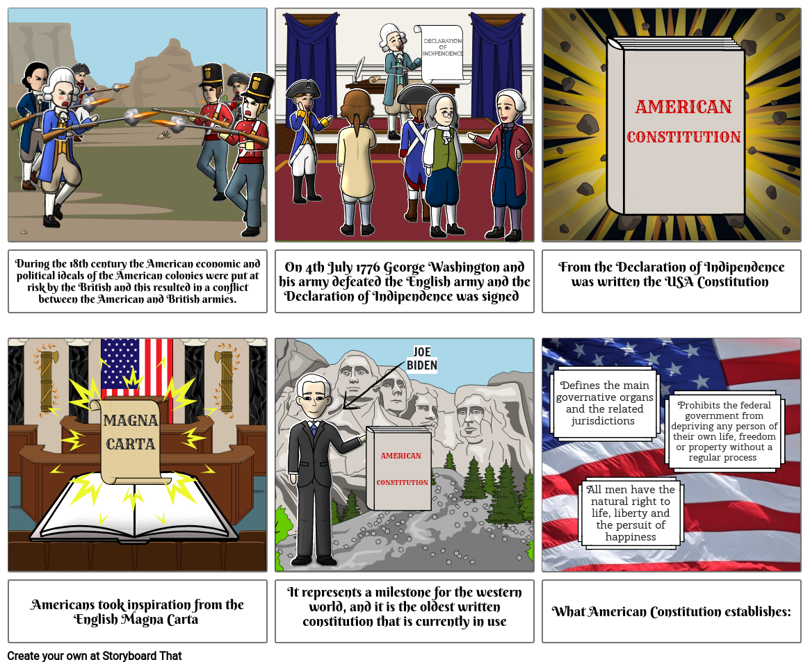 THE AMERICAN CONSTITUTION Storyboard by fa74e685