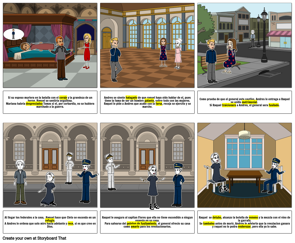 spanish story board Storyboard por faa2ba08